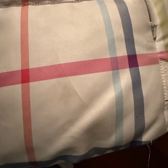 Coach Down Puffer Jacket 83128 Shearing collar plaid leather tattersall Large - Picture 12 of 13